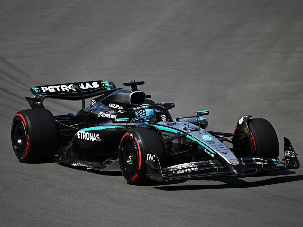 George Russell (Mercedes W16) beim Formel-1-Rennen in Kanada 2025