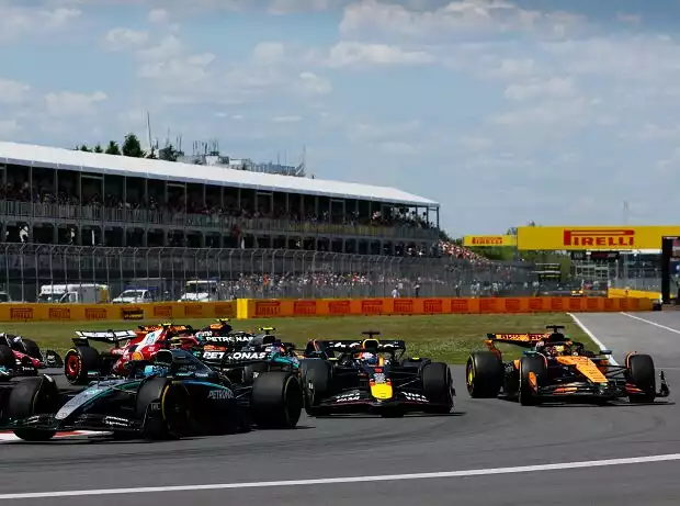 George Russell, Max Verstappen, Oscar Piastri Titel-Bild zur News: George Russell, Max Verstappen, Oscar Piastri