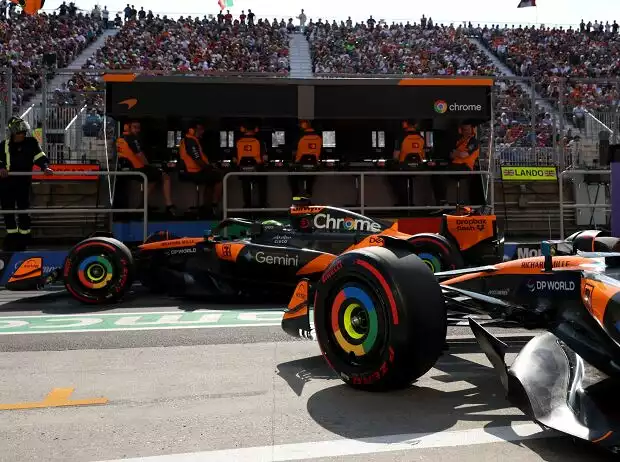 Lando Norris und Oscar Piastri (McLaren MCL39) beim Formel-1-Rennen in Kanada 2025 Titel-Bild zur News: Lando Norris und Oscar Piastri (McLaren MCL39) beim Formel-1-Rennen in Kanada 2025
