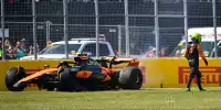 Lando Norris scheidet nach der Kollision mit Teamkollege Oscar Piastri aus