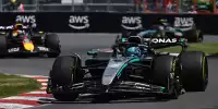 George Russell (Mercedes W16) vor Max Verstappen (Red Bull RB21) beim Formel-1-Rennen in Kanada 2025