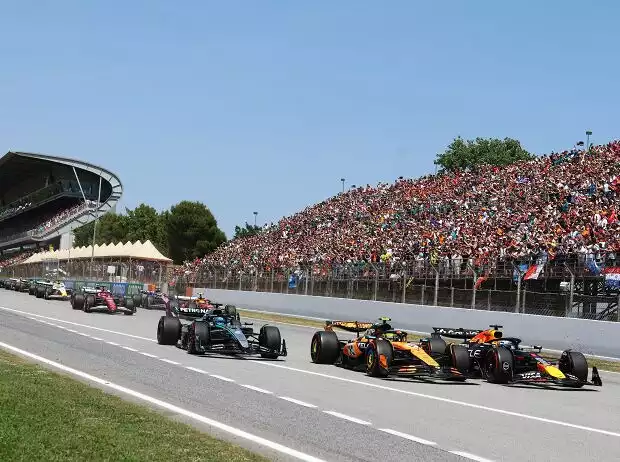 Der Start zum Formel-1-Rennen in Barcelona 2025 Titel-Bild zur News: Der Start zum Formel-1-Rennen in Barcelona 2025