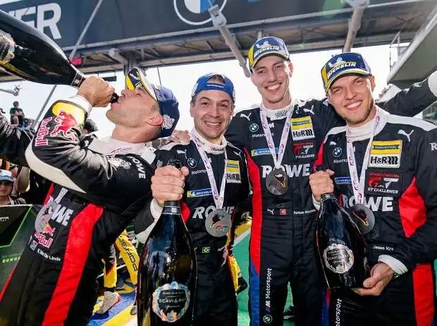 Kelvin van der Linde, Augusto Farfus, Raffaele Marciello und Jesse Krohn gewinnen die 24h Nürburgring 2025 Titel-Bild zur News: Kelvin van der Linde, Augusto Farfus, Raffaele Marciello und Jesse Krohn gewinnen die 24h Nürburgring 2025