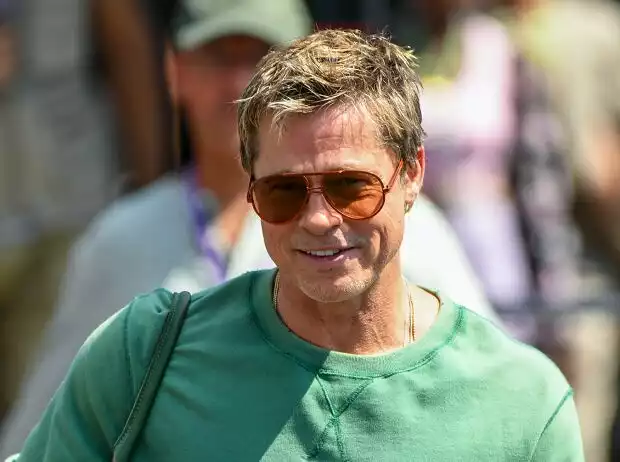 Schauspieler Brad Pitt im Formel-1-Fahrerlager Titel-Bild zur News: Schauspieler Brad Pitt im Formel-1-Fahrerlager