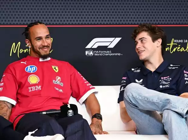 Lewis Hamilton und Franco Colapinto in der Formel-1-Pressekonferenz Titel-Bild zur News: Lewis Hamilton und Franco Colapinto in der Formel-1-Pressekonferenz