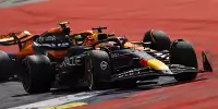 Max Verstappen (Red Bull RB20) und Lando Norris (McLaren MCL38) beim Formel-1-Rennen in ÖSterreich 2024