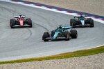 Lance Stroll (Aston Martin), George Russell (Mercedes) und Charles Leclerc (Ferrari) 