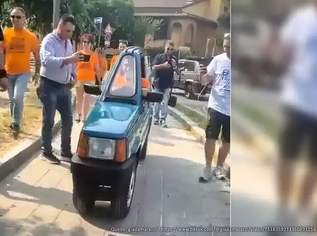 Dieser alte Fiat Panda ist nur 50 Zentimeter breit Titel-Bild zur News: Dieser alte Fiat Panda ist nur 50 Zentimeter breit