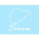 Nürburgring Aufkleber Nürburgring 8cm weiß