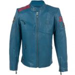 24h-Rennen Le Mans Lederjacke blau