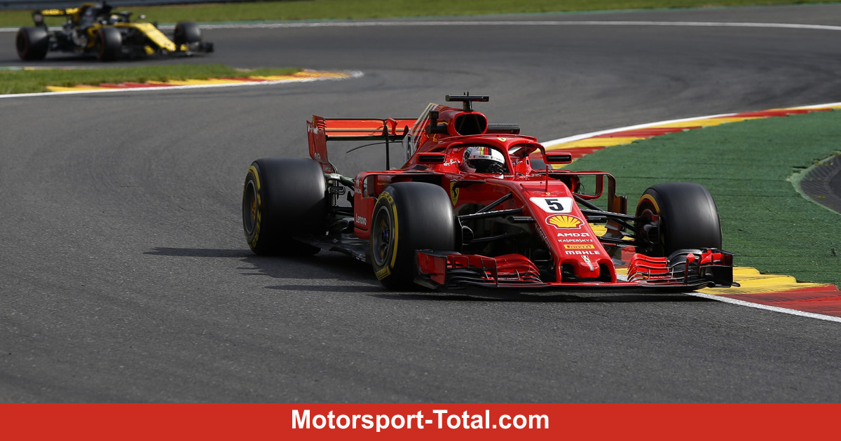 Vettel versloeg Verstappen bij de start