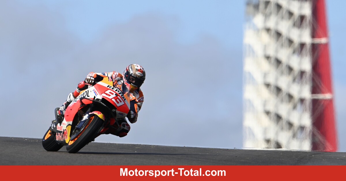 MotoGP Live Tigger Austin: Marquez in front wet