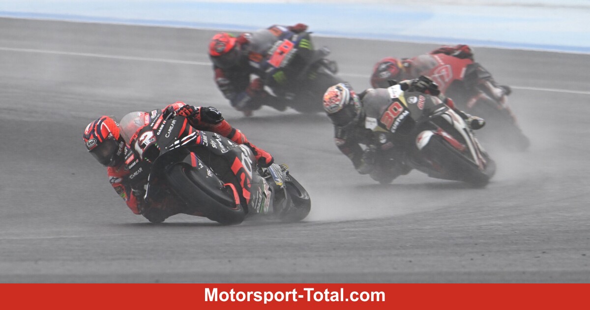 Aprilia con debilidad flagrante bajo la lluvia argentina Aprilia con debilidad flagrante bajo la lluvia argentina