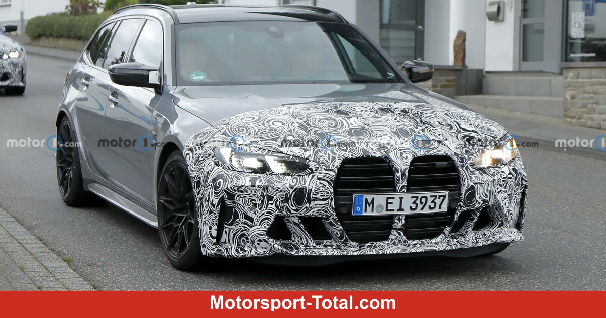 BMW M3 (2024) Facelift mit getarnter Frontpartie gesichtet