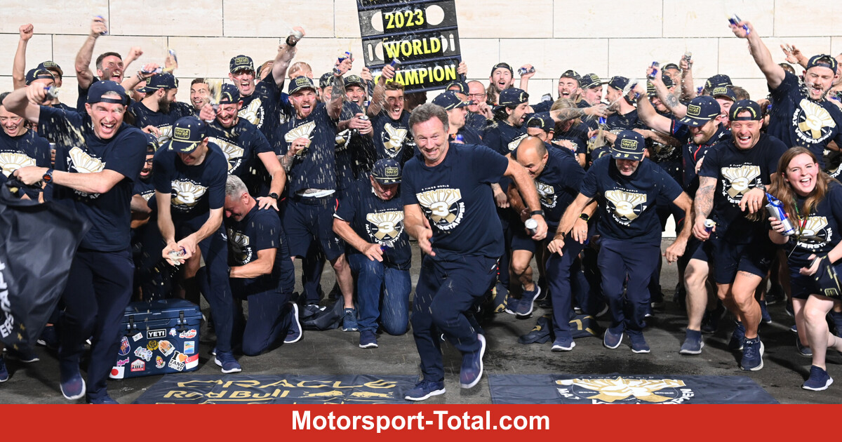 La Red Bull non festeggia la Coppa del Mondo davanti al proprio box!