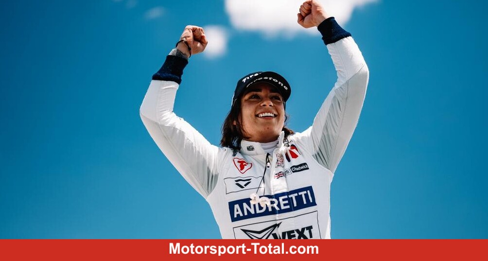 Jamie Chadwick's first win in America