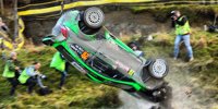 Spektakulärer Überschlag bei der Rallye GB