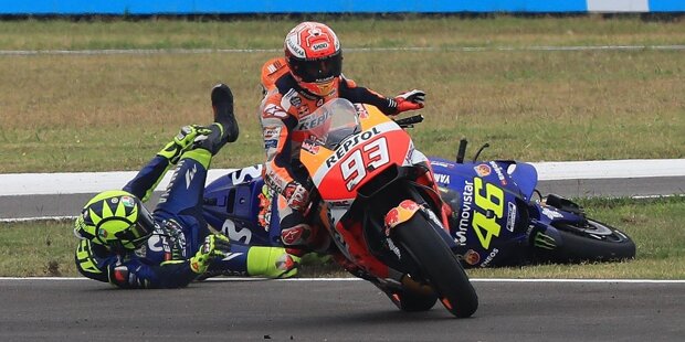 #TermasClash: Marquez rammt Rossi weg