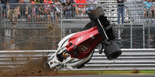 Marcus Ericsson erlebte im Freien Training von Monza einen wahren Horrorunfall.