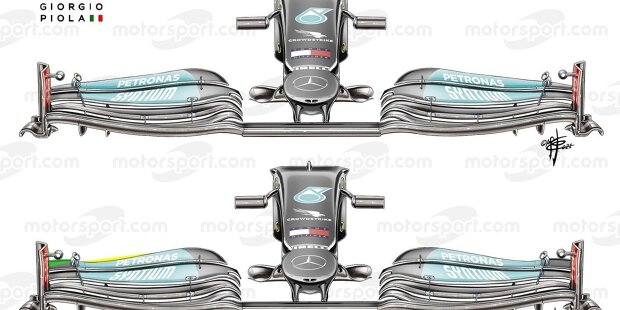 Formel-1-Technik: Entscheidet dieser Frontflügel-Kniff die WM für Mercedes?