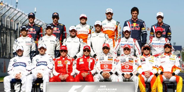 Die Fahrer-Gruppenfotos der letzten 20 Formel-1-Jahre