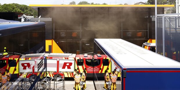 Feuer im Motorhome von McLaren beim Formel-1-GP in Spanien 2024