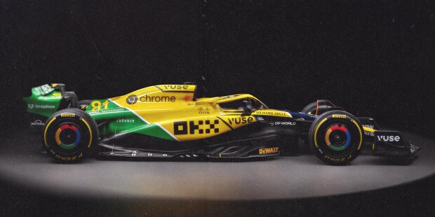 Der McLaren MCL38 im Design von Ayrton Senna