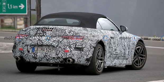 Mercedes-AMG SL (2022) ist mit immer weniger Tarnung unterwegs