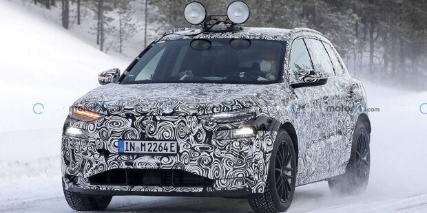 Audi Q6 e-tron (2023) auf neuen Erlkönigbildern