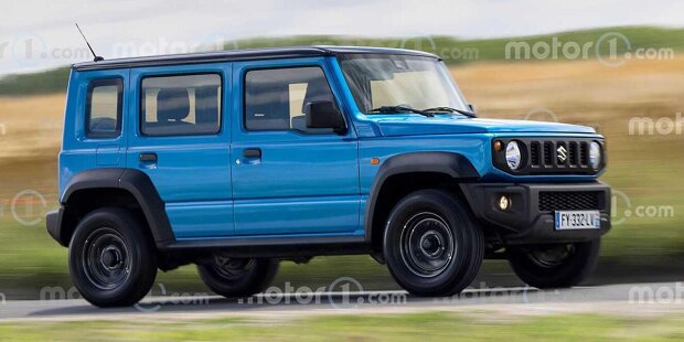 Neuer Suzuki Jimny 5-Türer im Motor1-Rendering