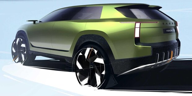 Skoda Vision 7S Concept (2022): Studie eines markanten Crossovers