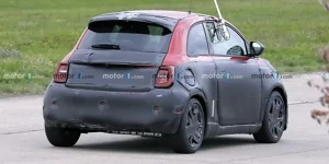 Abarth 500 Electric (2023) mit getarnten Felgen erwischt