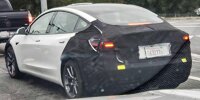 Tesla Model 3 (2023): Facelift mit Tarnung gesichtet