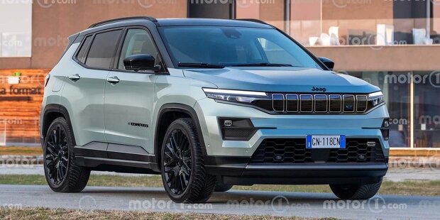 Jeep Compass Elektro (2025) im Motor1.com-Rendering
