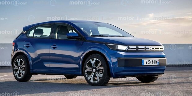 Dacia Sandero (2027) im Rendering von Motor1.com