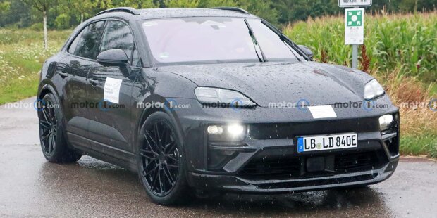 Porsche Macan mit Elektroantrieb: Erlkönig mit wenig Tarnung