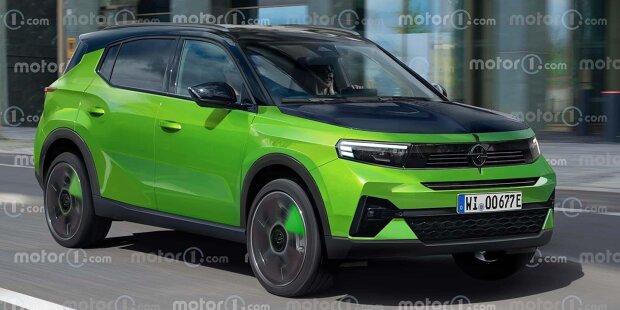 Opel Crossland (2024) im Rendering von Motor1.com