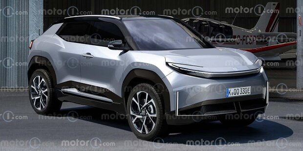 Toyota bZ2X als Rendering von Motor1.com