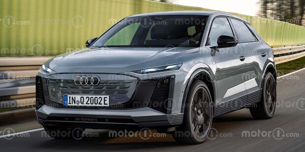 Audi Q2 e-tron (2026) im Rendering von Motor1.com