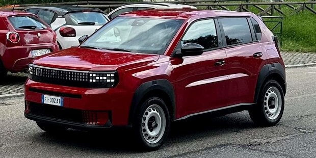 Fiat Grande Panda basic version in red Fiat Grande Panda basic version in red