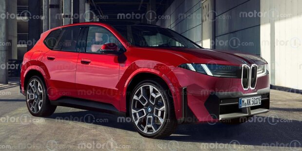 BMW iX5 im Rendering von Motor1.com