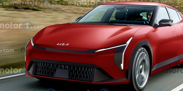 Kia EV8/Stinger im Rendering von Motor1.com