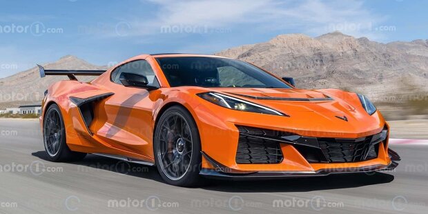 Chevrolet Corvette Zora (2025) im Rendering von Motor1.com