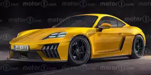 Porsche 718 Cayman Elektro im Motor1-Rendering