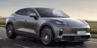 Bild zum Inhalt: Porsche Cayenne Coupé EV (2025) im Rendering von Motor1.com