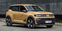 Dacia Spring (2026) im Rendering von Motor1.com