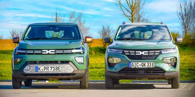 Dacia Spring 65 Extreme (2025) vs. Spring 45 Essential (2023)
