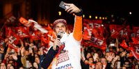 Level7: Marc Marquez feiert in Cervera