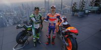 Lorenzo und Crutchlow über den Dächern von Bangkok