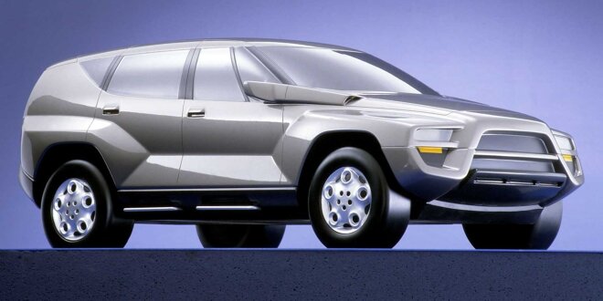 Abgelehnt, weil sein Design dem Range Rover zu ähnlich war - Lamborghini Borneo/Galileo (1997)